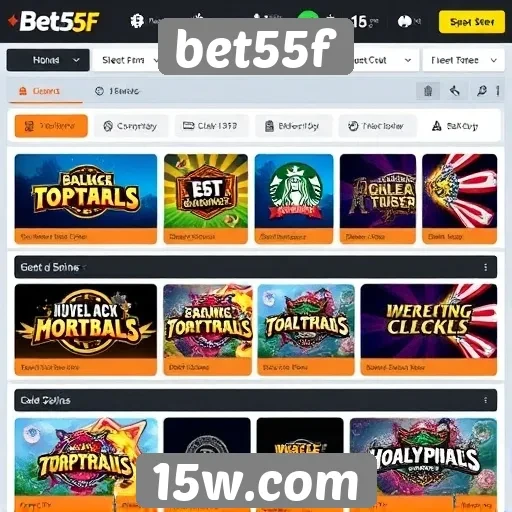 Exploração dos jogos disponíveis no bet55f